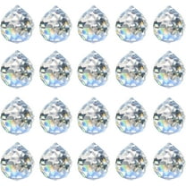 Merrynine 20Pcs 30mm/1.18" Crystal Suncatcher, Clear Sun Prism Balls for Windows Hanging