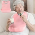 thumbnail image 1 of Merryso Adult Bibs for Elderly Seniors Disabled - Silicone Washable Waterproof Spill-Proof, Hook and Loop Closure, Large 20.47”x14.17” Lightweight Eating Bib for Adults, 1 of 6
