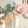 thumbnail image 1 of Merryso Drill-Free Shower Caddy, Suction Cup & Adhesive Green Plastic Bathroom Storage Rack with Drainage, Wall-Mounted Space-Saving Organizer for Shampoo/Shower Gel, 1 of 5