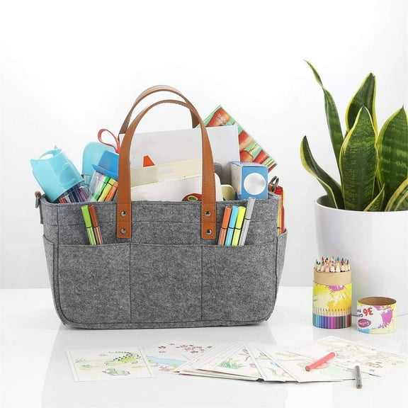 Merryso Foldable Portable Diaper Caddy with Removable Inserts - Multifunctional Ba-by Storage Organizer for Changing Table, Car & Nursery