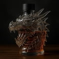 thumbnail image 1 of Merryso High Borosilicate Glass Dragon-Shaped Whiskey Bottle with Spout - Leak-Proof Cap, Textured Scales, Clear Decorative Liquor Decanter for Home Bar & Gifts, 1 of 6