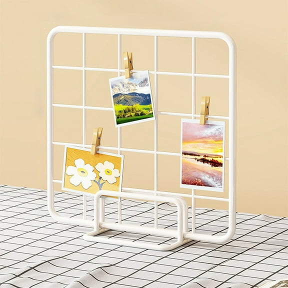 Merryso High-Quality Iron Desktop Grid Organizer, Classic Black/White - Space-Saving, Easy Install for Jewelry/Accessories & Ki-ds Art/Crafts Display, Compact 5.9x3.93in