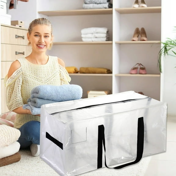Merryso Large 23 Gallon Moving Bags - Waterproof, Heavy Duty, Double Zipper, Foldable Storage for Moving, Dorm - Alternative to Boxes