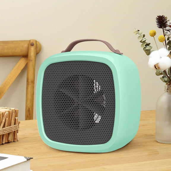 Merryso Portable Space Heater PTC Ceramic Desktop Heater, Fast Heating with Anti-Tip & Overheat Protection, 5.91x5.91x4.33in 0.93lbs for Office, Dorm & Home Desk, Green