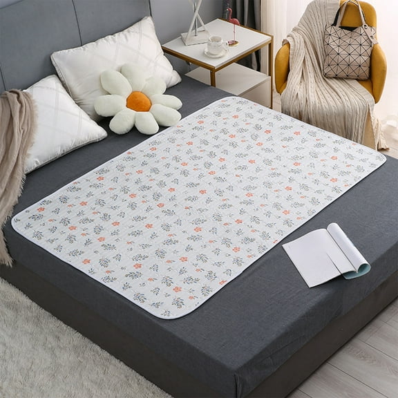 Merryso Reusable Waterproof Incontinence Bed Pad - 59x39.37 Inches Extra Large, Soft Cotton Breathable Anti-Slip, for Elderly/Chi-ld Bedwetting, Machine Washable