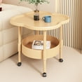 thumbnail image 1 of Merryso Small Nightstand, 17.3" Mini Side Table Plastic, Modern Compact Nightstand for Small Apartment, Space Saving Sofa Side Table for Bedroom Living Room, Coffee Brown, 1 of 9