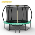 thumbnail image 1 of Mersco 10FT/12FT/14FT/15FT/16FT Kids Trampoline, ASTM Certified Heavy Duty Outdoor Trampoline with Safety Enclosure Net and Ladder for Backyard Family Fun, Pumpkin Trampoline SPACE, 1 of 12