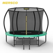 Mersco 10FT/12FT/14FT/15FT/16FT Kids Trampoline, ASTM Certified Heavy Duty Outdoor Trampoline with Safety Enclosure Net and Ladder for Backyard Family Fun, Pump
