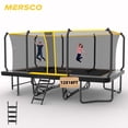 thumbnail image 1 of Mersco 12x18FT Kids Adults Trampoline, ASTM Certified Heavy Duty Outdoor Trampoline with Safety Enclosure Net and Upgraded Ladder for Backyard Family Fun, Fitness Trampoline MAX, 1 of 12