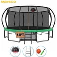 thumbnail image 1 of Mersco 15ft Trampoline for Kids Adult,Outdoor Trampoline with Basketball Hoop ,Enclosure Net ,Jumping Trampoline for Boys and Girls Birthday and Festival Gifts,Green, 1 of 13