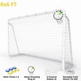 thumbnail image 1 of Mersco 8x6 FT Soccer Goal for Backyard, Heavy-Duty Metal Soccer Net, with Shooting Ring, Stakes & Cones, Soccer Training Equipment Set, Soccer Goal for Kids and Adults, 1 of 11