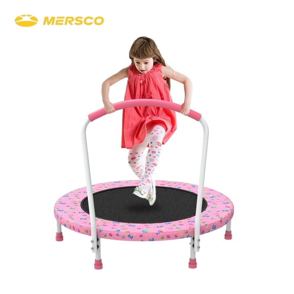 Mersco 36" Trampoline for Kids Indoor Trampoline with Handle for 2+ Years Kids