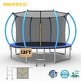 thumbnail image 1 of Mersco 12FT/14FT Trampoline for Kids with Mulifunctional Target Cloth,Outdoor Recreational Trampolines with Enclosure Net, Ladder,Jumping Trampoline SPACE for Kid Birthday and Festival Gift,Blue, 1 of 11