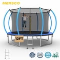 thumbnail image 1 of Mersco 12FT/14FT Trampoline for Kids with Mulifunctional Target Cloth,Outdoor Recreational Trampolines with Enclosure Net, Ladder,Jumping Trampoline SPACE for Kid Birthday and Festival Gift,Blue, 1 of 11