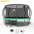 thumbnail image 1 of Mersco 12ft Pumpkin Trampoline for Kids and Adults, Outdoor Trampoline with Basketball Hoop Enclosure Net Storage Bag,Jumping Trampoline for Boys and Girls Birthday Gift,Green, 1 of 13