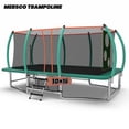 thumbnail image 1 of Mersco 10x16ft Large Rectangle Trampoline for Kids and Adults,Big Outdoor Trampoline with Enclosure Net,Storage Bag, Jumping Trampoline MAX for Boys and Girls Birthday and Festival Gift,Green, 1 of 9