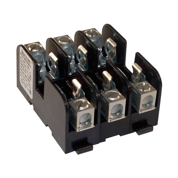 Mersen 60308T Amp-Trap Class T Recommended Fuse Block with Box Connector, 600V, 0-30 Ampere, 3 Pole CA2