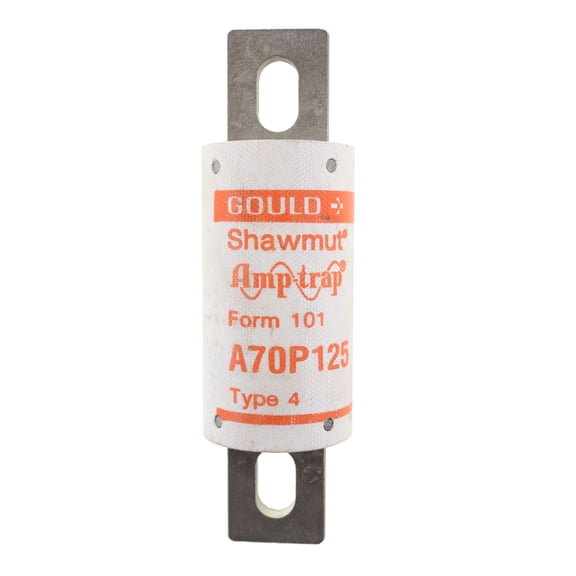 Mersen A70P Amp-Trap Form 101 Semiconductor Protection Fuse, 700VAC/650VDC, 100kA AC/100kA DC, 125 Ampere, 1-1/2" Diameter x 5-3/32" Length