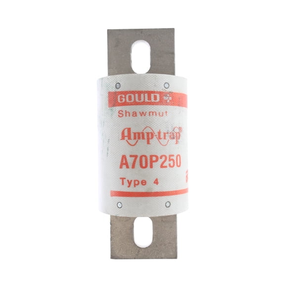 Mersen A70P Amp-Trap Form 101 Semiconductor Protection Fuse, 700VAC/650VDC, 100kA AC/100kA DC, 250 Ampere, 2" Diameter x 5-3/32" Length