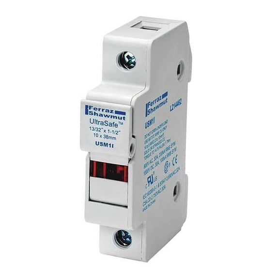 Mersen Fuse Block, Pressure Plate, 30A, Midget USM1I