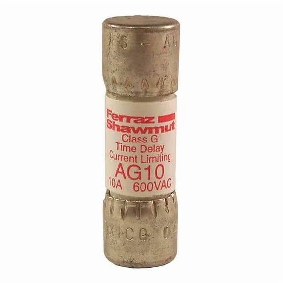 UL Class Fuse, G Class, Time-Delay, 10A, 600V AC, Non-Indicating AG10