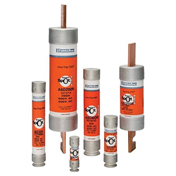 UL Class Fuse, RK1 Class, Time-Delay, 100A, 600V AC, Indicating A6D100R