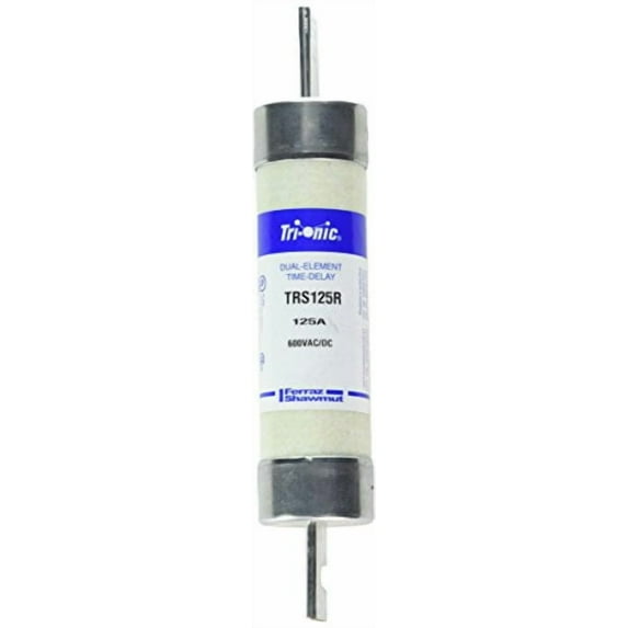 UL Class Fuse, RK5 Class, Time-Delay, 125A, 600V AC, Non-Indicating TRS125R