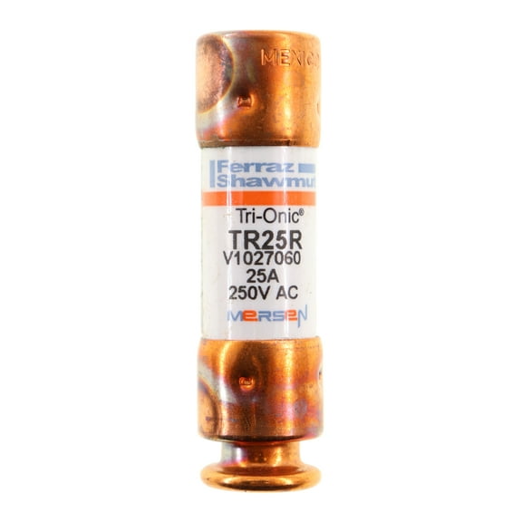 Mersen UL Class Fuse, RK5 Class, Time-Delay, 25A, 250V AC, Non-Indicating TR25R
