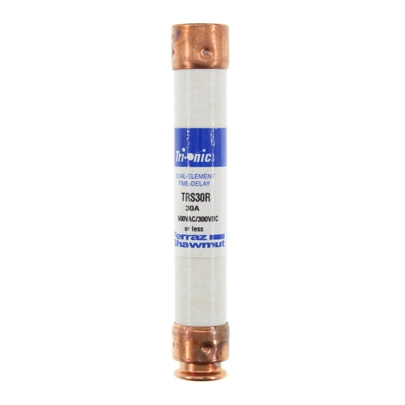 UL Class Fuse, RK5 Class, Time-Delay, 30A, 600V AC, Non-Indicating TRS30R