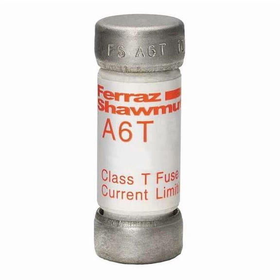 UL Class Fuse, T Class, Very Fast-Acting, 15A, 600V AC, Non-Indicating A6T15