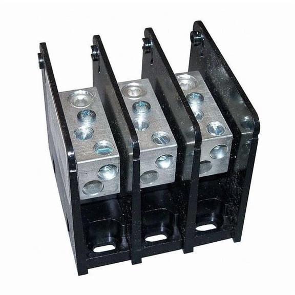 Power Distribution Block, Open, 3 Pole, 175 A Copper, 1,000 V AC/DC, Screw MPDB63193