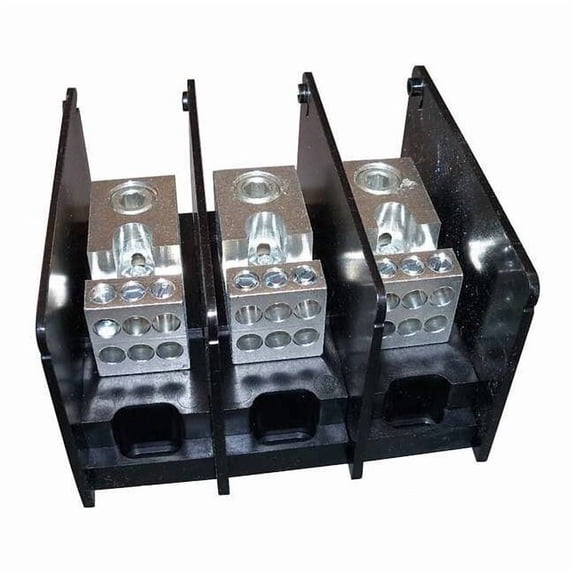 Power Distribution Block, Open, 3 Pole, 310 A Copper, 1,000 V AC/DC, Screw MPDB67663