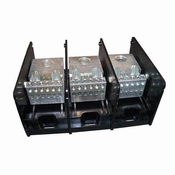 Power Distribution Block, Open, 3 Pole, 380 A Copper, 1,000 V AC/DC, Screw MPDB69083