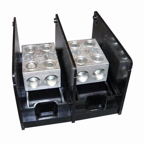 Power Distribution Block, Open, 2 Pole, 620 A Copper, 1,000 V AC/DC, Screw MPDB69122