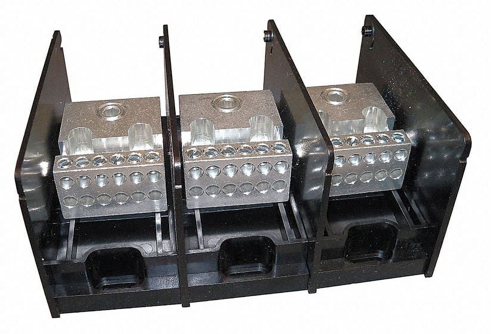 Mersen MPDB63133 Power Distribution Block – 3 Pole, 1000V AC/DC, Aluminum, Black-1167704