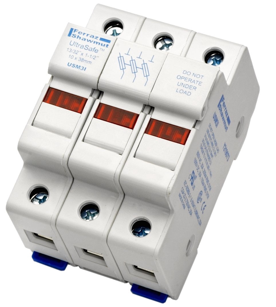 Mersen USCC UltraSafe Modular Fuseholder, 3 Pole, for 600VAC/VDC, 200kA ...