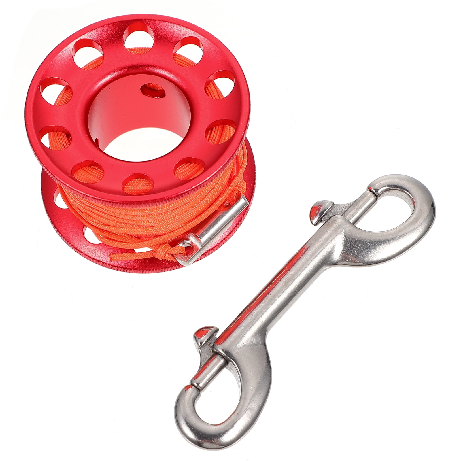 Tech Spools Mersess Aluminum Alloy Finger Reel Set with End Clip, Red Dive Spool ...