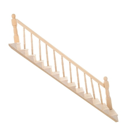 LOLIPPYY cate Miniature Stairs Dollhouse Accessories in Light Yellow 1 Set for Diy Creation