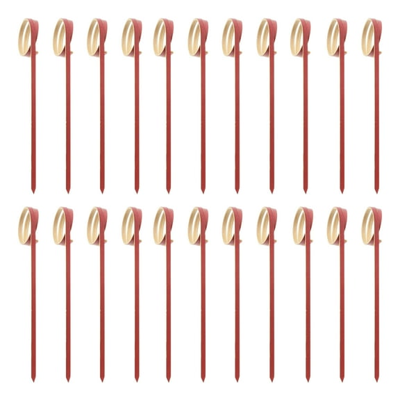 LOLIPPYY Red Plastic Food Picks for Daily Use Ideal for Fruits Cocktails and Appetizers 100 Pcs