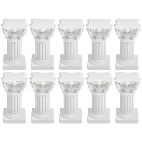 Mersess Set of 10 Candle Stick Holders Roman Column Style -landscape Scene Layout Props