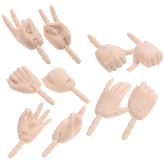 Mersess 10pcs Fake Doll Hand Parts for Doll Making, Doll Joints and Supplies for Crafting