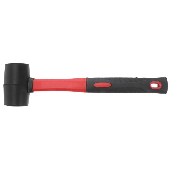 LOLIPPYY Heavy Duty Shock Absorbing Rubber Hammer with Fiber Handle for Construction and Industrial Use