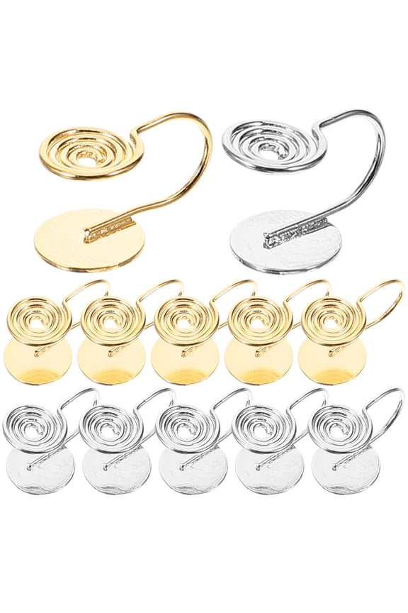 12pcs Clip-On Pressure Earrings for Non-Pierced Ears, Flat Back Ear Clips, No Hole Needed
