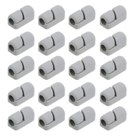 Unbranded Practical Cable Management Clips for Home Office Use 20 Pcs White Silicone