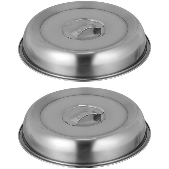 LOLIPPYY 2Pcs Heavy Duty Stainless Steel Food Covers Round Dome for Indoor Outdoor