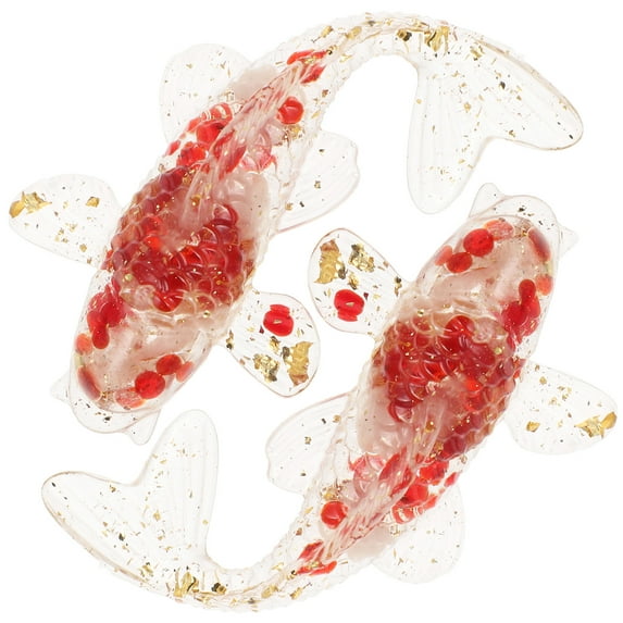 Mersess 2pcs Crystal Fish Statue Fish Figurine Tabletop Fish Ornament Crystal Fish Decor