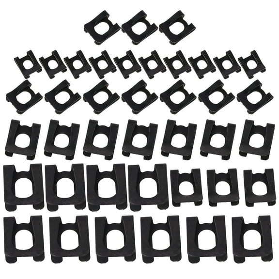 40-Piece Black Metal Auto Fastener Set with Multiple Screw Sizes, Hardware Accessories for Vehicle Repairs