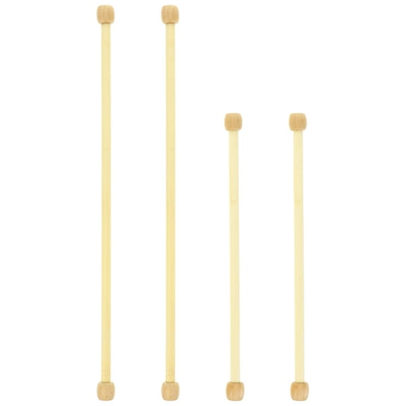 LOLIPPYY 4Pcs Bamboo Tapestry Poles Ivory Horizontal Flag Rods for Handicrafts