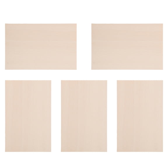 Mersess 5pcs Natural Basswood Planks for Woodworking, Handcrafts, Engraving, Projects and Accessories