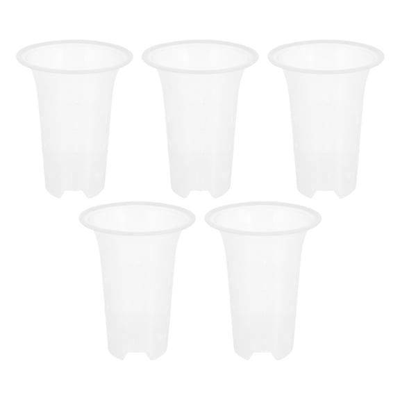 LOLIPPYY 5-Pack Plastic Orchid Plant Pots for Indoor Outdoor Use, Garden, Balcony, Home Decor, and Lightweight